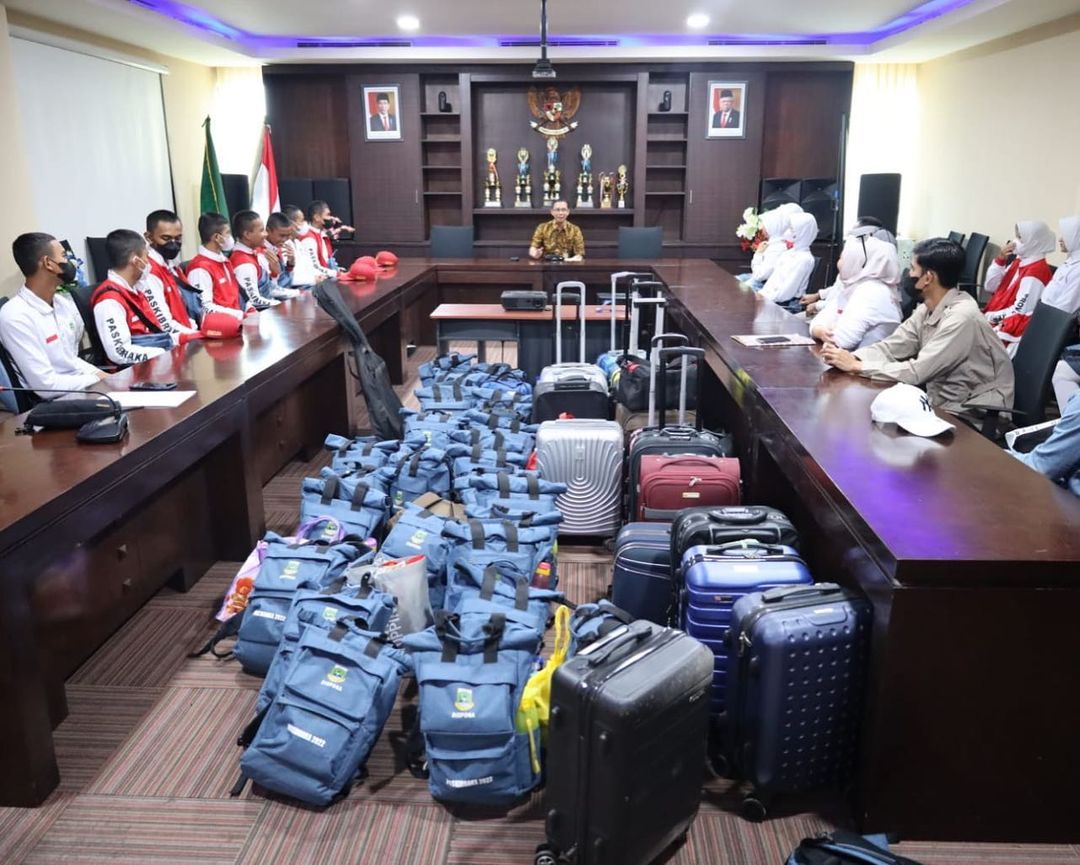 pelepasan kegiatan Purna Paskibraka Provinsi Banten Tahun 2022 ke Provinsi Jawa Tengah