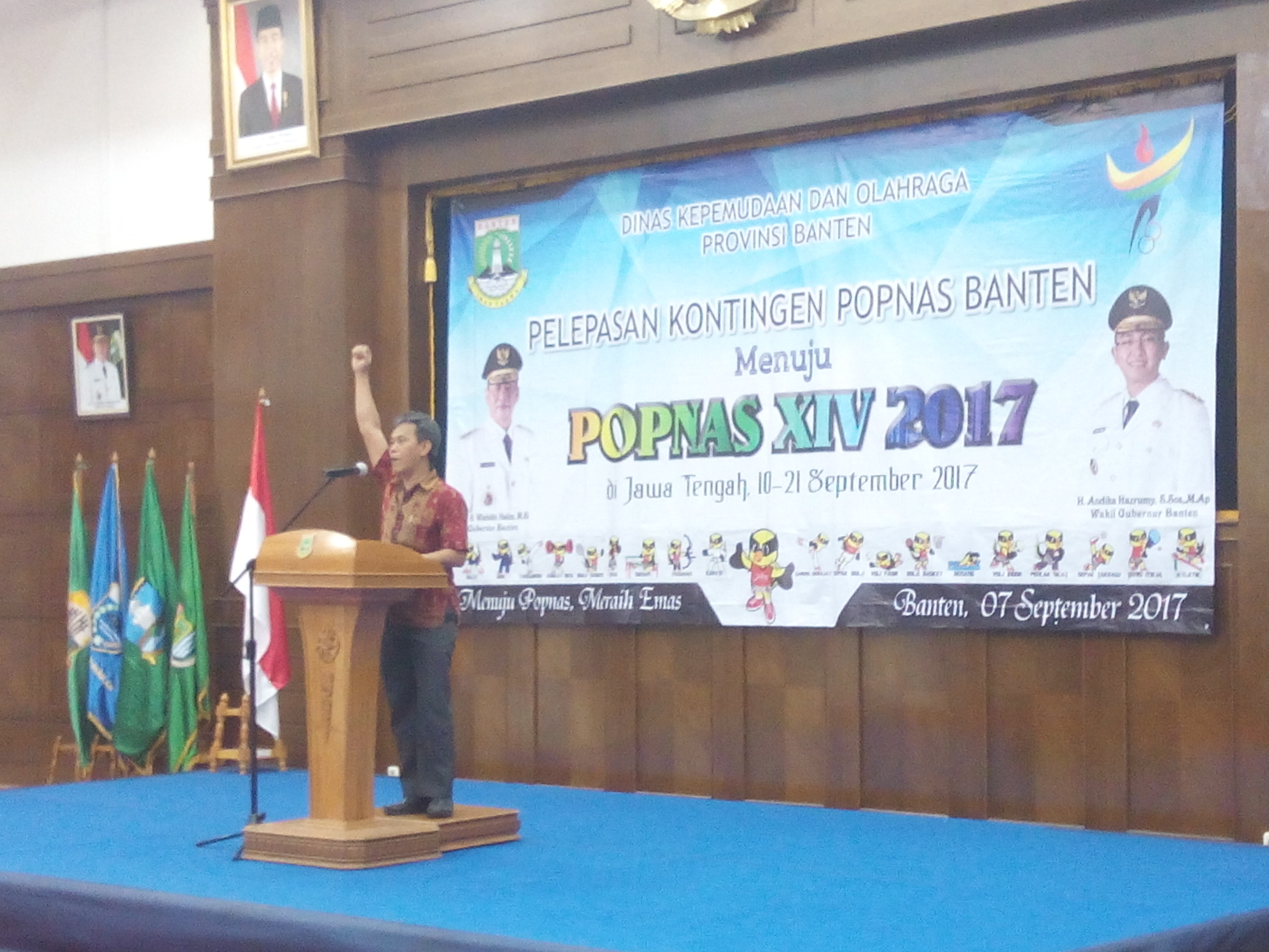 PELEPASAN KONTINGEN ATLIT POPNAS XIV BANTEN