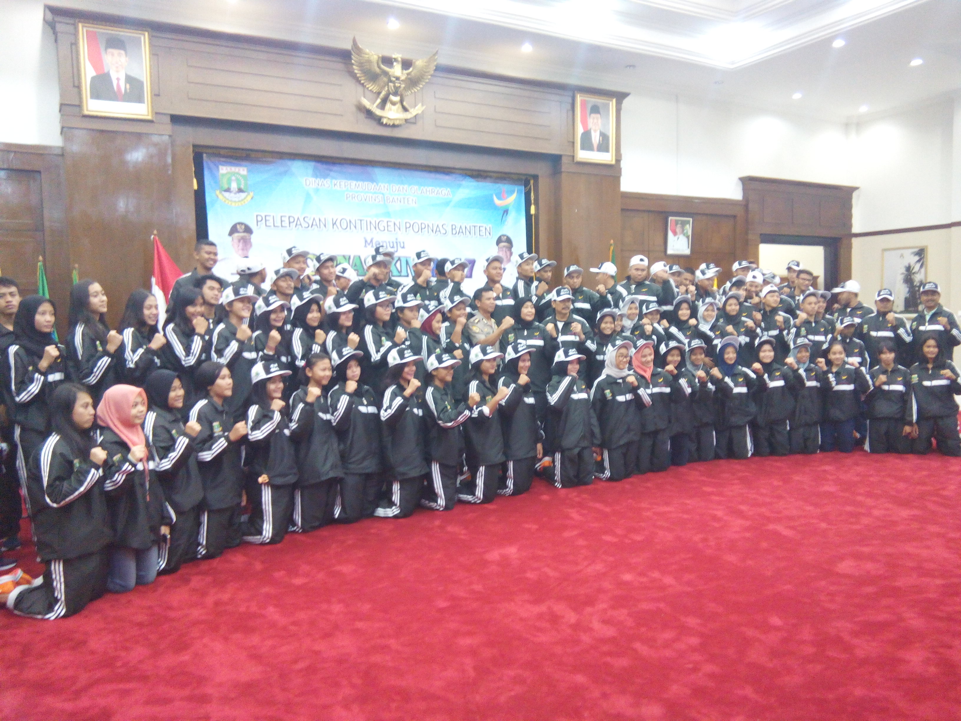 PELEPASAN KONTINGEN ATLET POPNAS KE XIV BANTEN TAHUN 2017