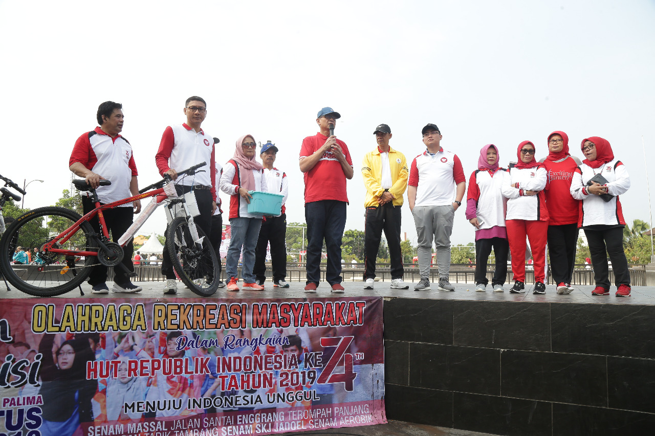 EKSEBISI OLAHRAGA REKREASI MASYARAKAT DALAM RANGKAIAN HUT RI KE 74 TAHUN 2019 MENUJU INDONESIA UNGGUL