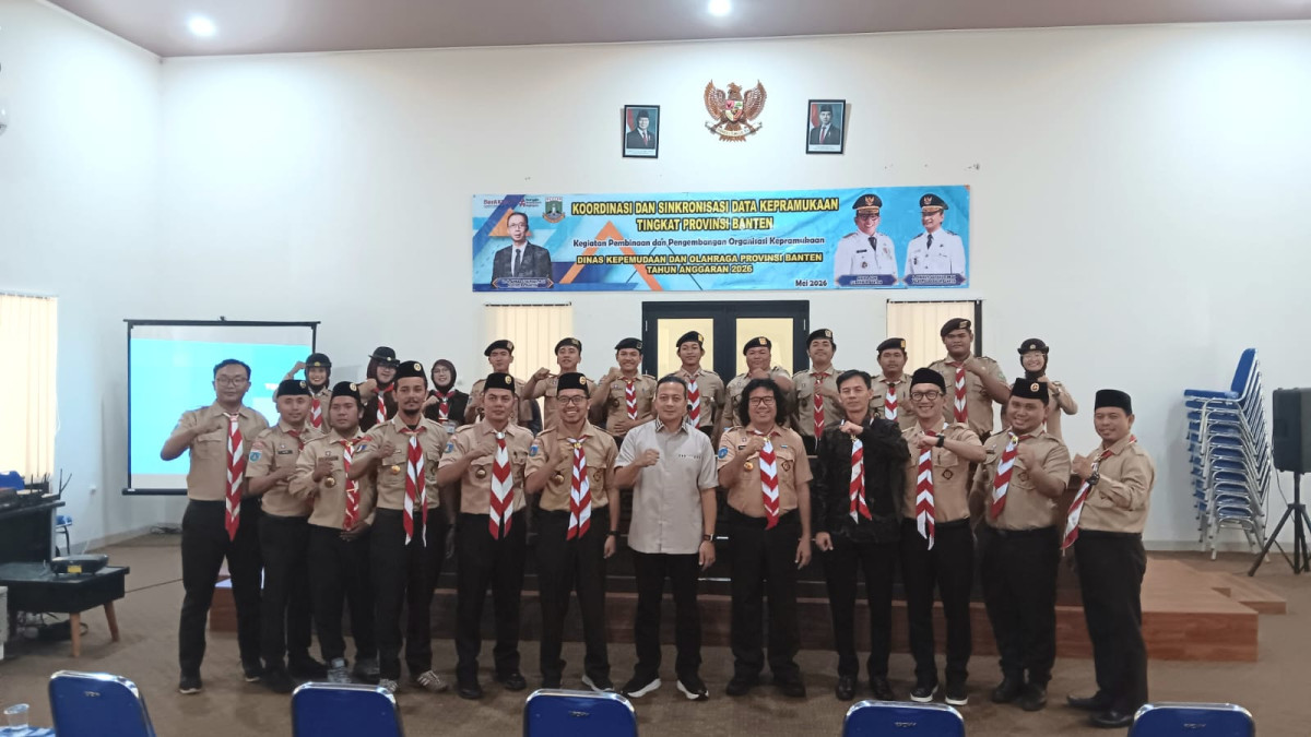 Dinas Kepemudaan dan Olahraga Provinsi Banten Gelar Koordinasi dan Sinkronisasi Data Kepramukaan Tahun 2026