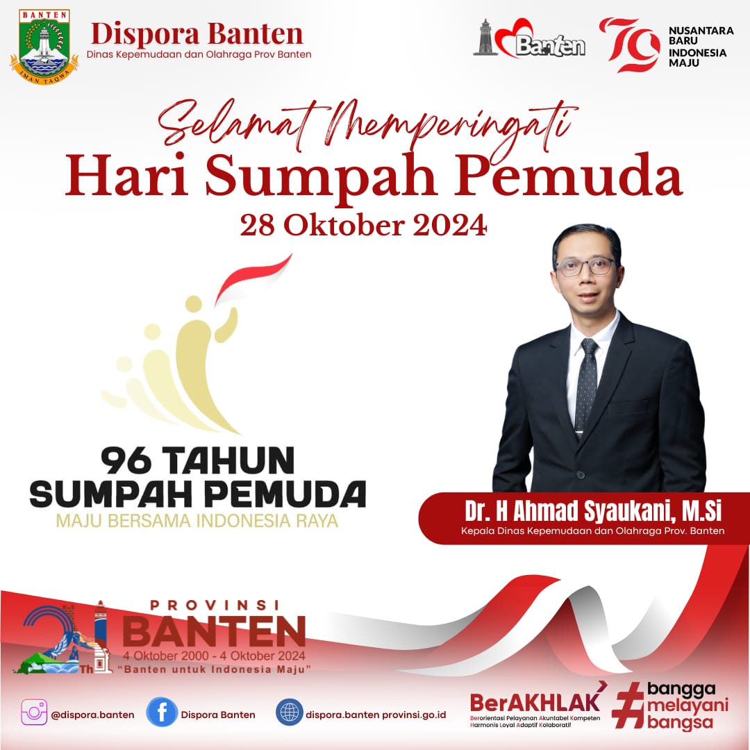 Memperingati Hari Sumpah Pemuda ke-96 tahun 2024.